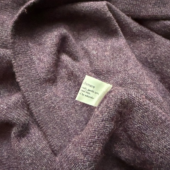 ESKANDAR 100% Cashmere Sweater OS Purple - Picture 10 of 10